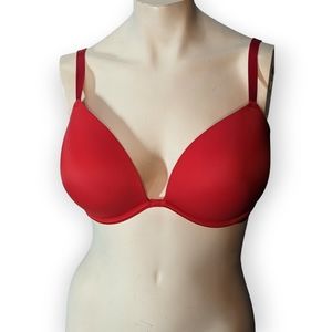 PINK Victoria's Secret Wear Everywhere Super Push up 36DD Red